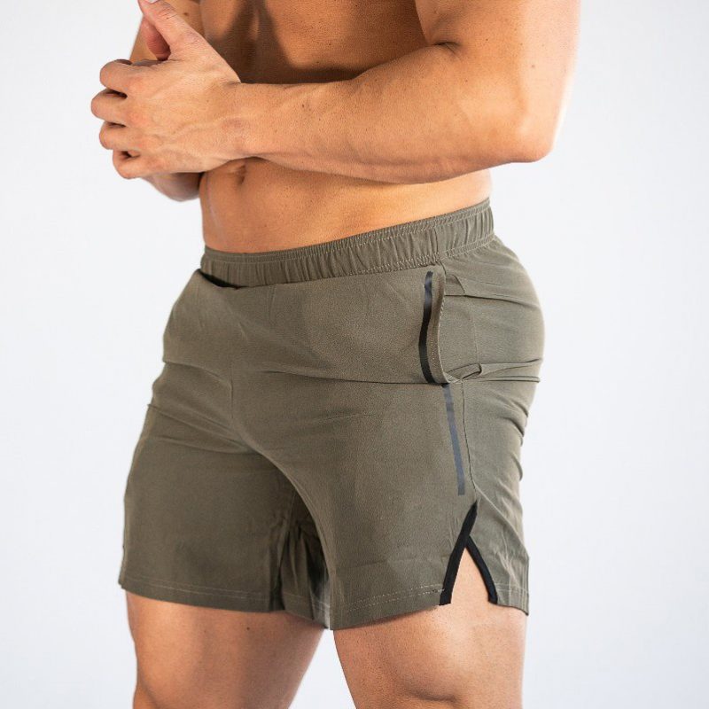 Quần Đùi Tập Gym Nam 2 Lớp (Xám)