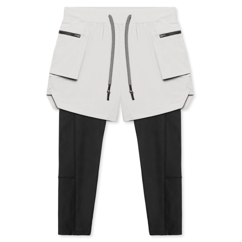 Quần Đùi Tập Gym Nam 2 Lớp (Xám)