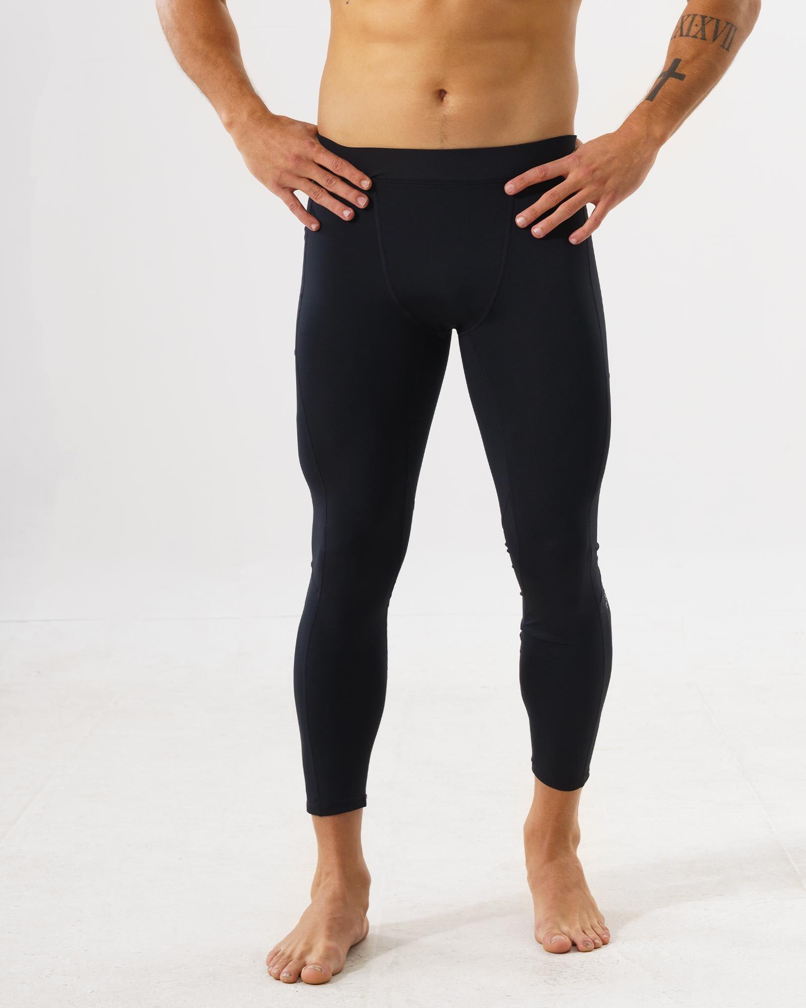 Quần Legging Nam Bó Cơ (Đen Sọc)