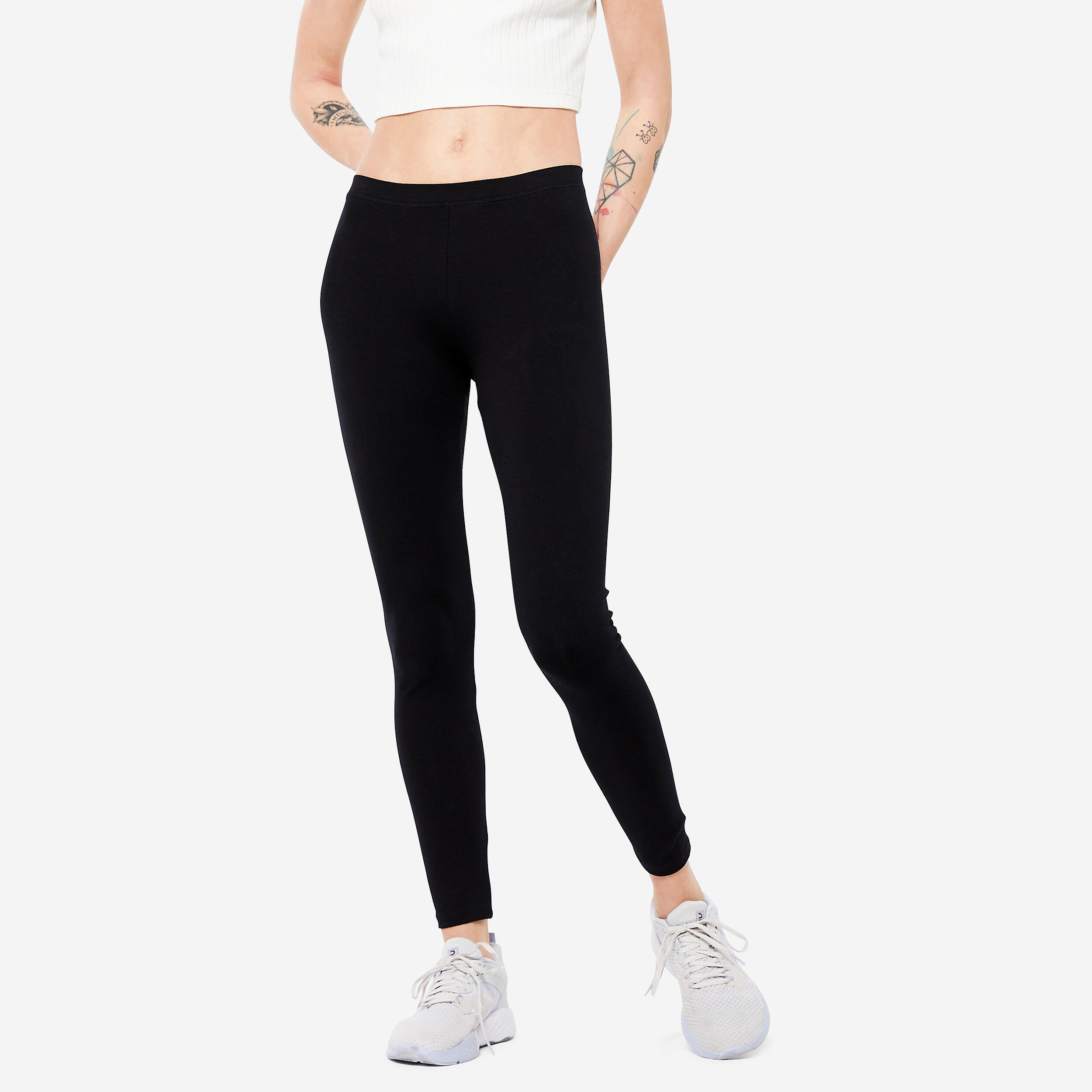 Quần Legging Nữ Cạp Cao Nâng Mông (Đen)